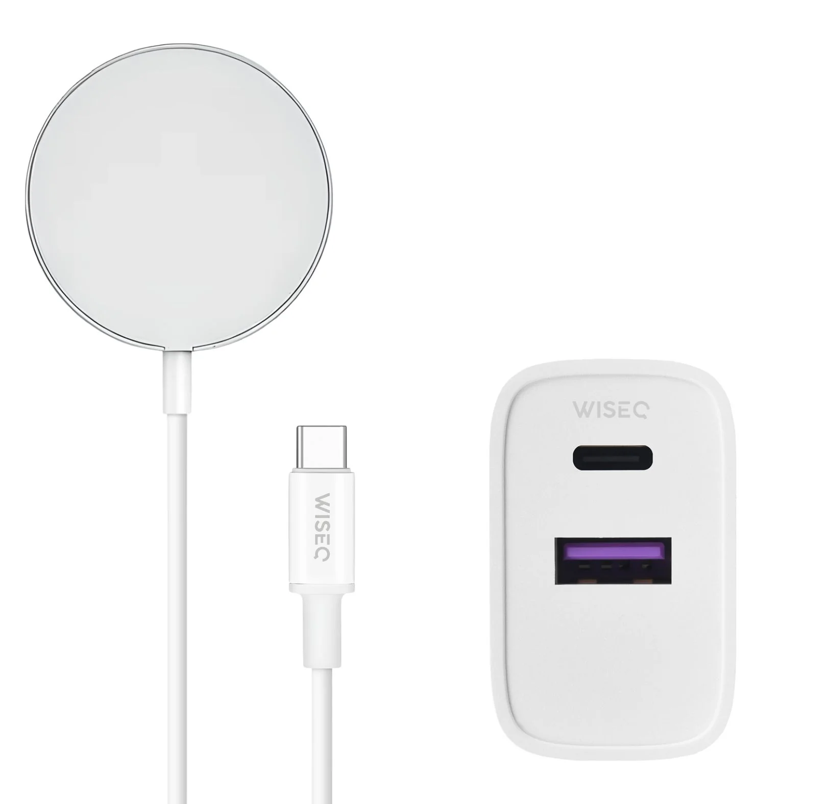 15W MagSafe Lader Met 1 Meter Kabel en 25W Adapter - Draadloos opladen - Afbeelding 2